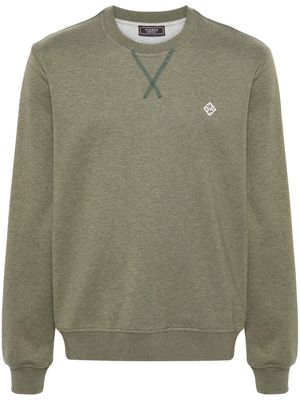 Peserico logo-print mélange-effect sweatshirt - Green