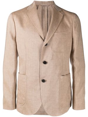 Peserico long-sleeve linen-blend blazer - Neutrals