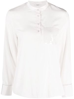 Peserico long-sleeve silk polo shirt - Pink