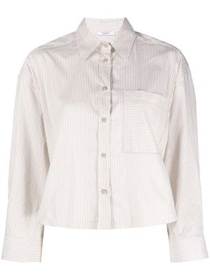 Peserico long-sleeve stripe shirt - Neutrals