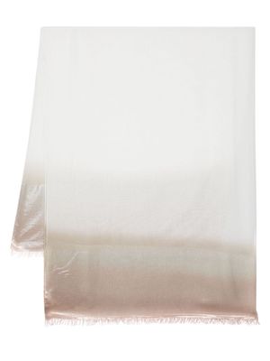 Peserico lurex-detail scarf - Neutrals