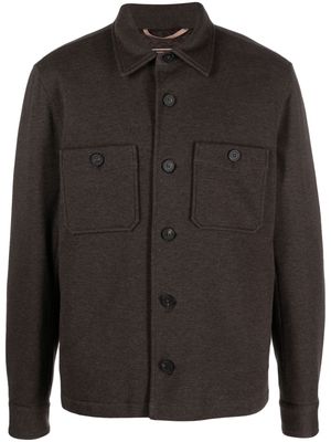 Peserico mélange shirt jacket - Brown