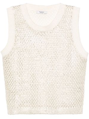 Peserico metallic-effect knitted top - Neutrals