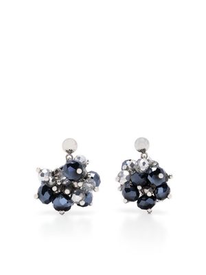 Peserico micro-bunch crystal earrings - Silver