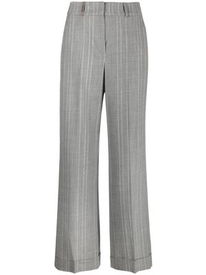 Peserico mid-rise wide-leg trousers - Grey