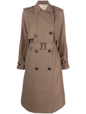 Peserico Monili-chain double-breasted trenchcoat - Brown