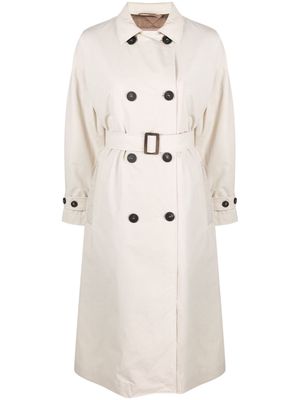 Peserico Monili-chain double-breasted trenchcoat - Neutrals