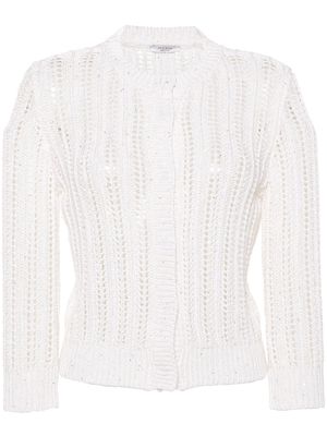 Peserico open-knit cotton cardigan - Neutrals