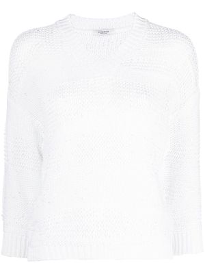Peserico open-knit cropped jumper - White