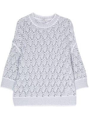 Peserico open-knit jumper - Grey