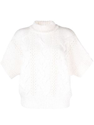 Peserico open-knit short-sleeve jumper - Neutrals