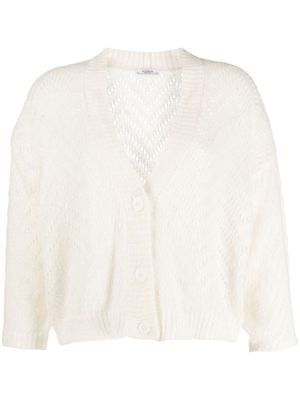 Peserico open-knit V-neck cardigan - White