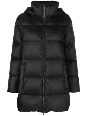 Peserico padded hooded zip-up coat - Black