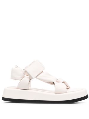 Peserico padded touch-strap sandals - Neutrals