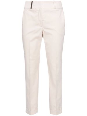 Peserico patch-detail slim trousers - Neutrals