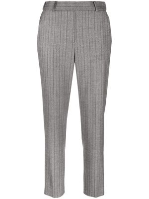 Peserico pinstripe-pattern straight-leg trousers - Grey