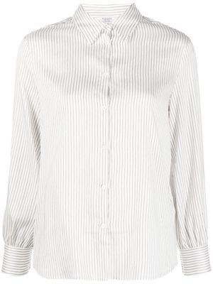 Peserico pinstripe spread-collar shirt - White