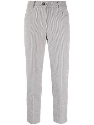 Peserico pinstriped cotton trousers - Grey