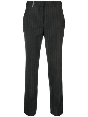 Peserico pinstriped slim-fit tailored trousers - Blue