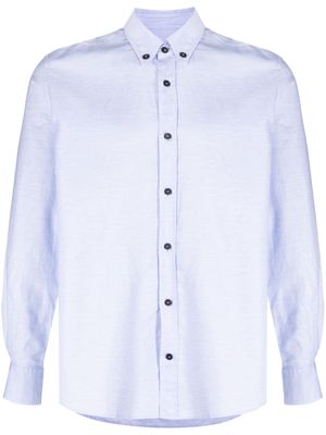 Peserico plain cotton-linen shirt - Blue