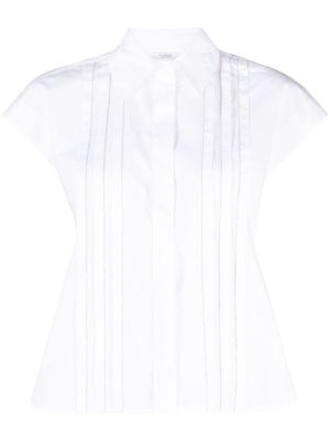 Peserico pleat-detail poplin shirt - White