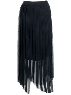 Peserico pleated asymmetric skirt - Blue