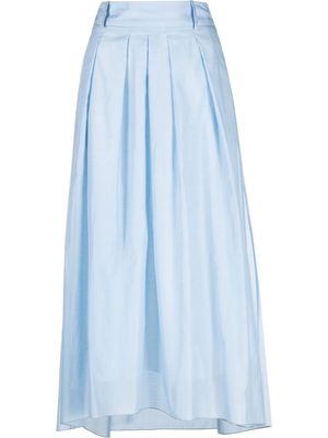 Peserico pleated high-waisted skirt - Blue