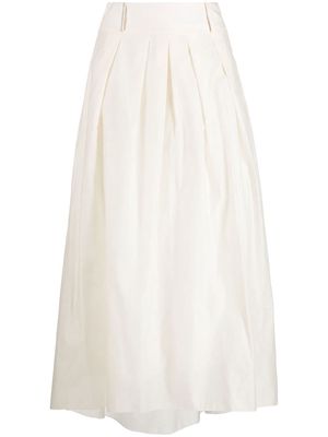 Peserico pleated high-waisted skirt - Neutrals