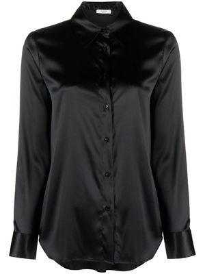 Peserico pointed-collar silk shirt - Black