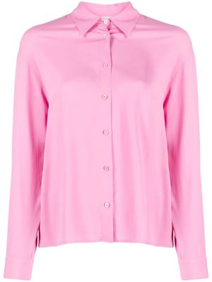 Peserico pointed-collar stretch-silk shirt - Pink