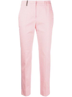 Peserico polka-dot tapered trousers - Pink