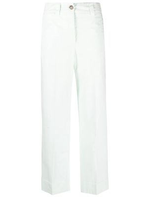 Peserico pressed-crease cotton trousers - Green