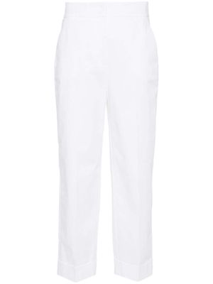 Peserico pressed-crease cropped trousers - White