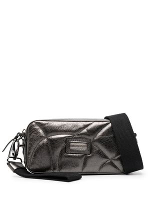 Peserico quilted-finish leather crossbody bag - Grey