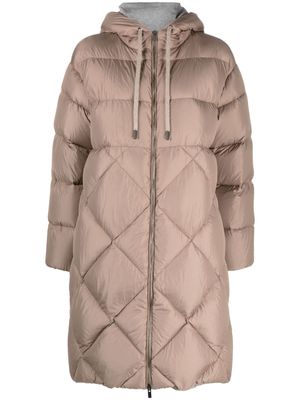 Peserico quilted padded coat - Brown
