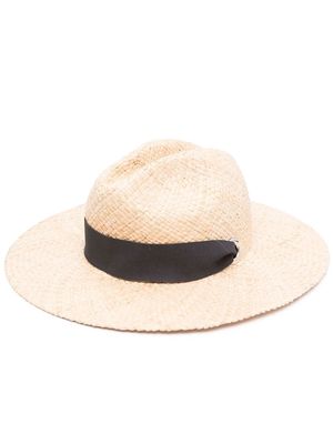 Peserico raffia fedora hat - Neutrals