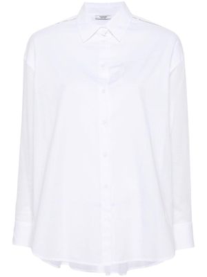 Peserico rhinestone-embellished cotton shirt - White