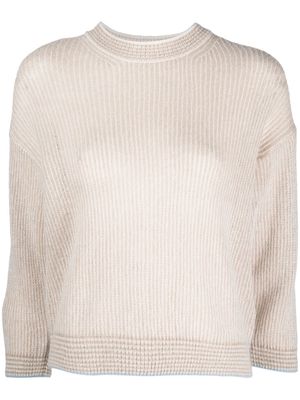 Peserico ribbed knit jumper - Neutrals