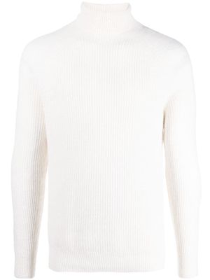 Peserico ribbed-knit roll-neck jumper - White