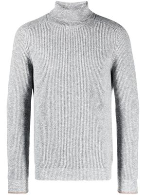 Peserico ribbed roll-neck jumper - Grey