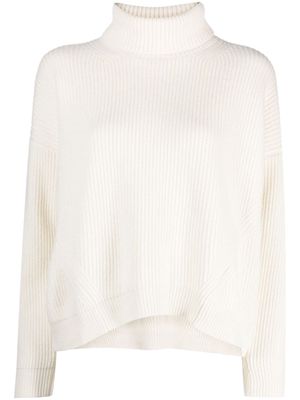 Peserico roll-neck silk virgin-wool blend jumper - White