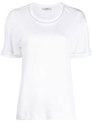 Peserico round-neck linen T-shirt - White