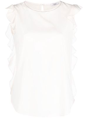 Peserico ruffle-trim sleeveless blouse - Pink