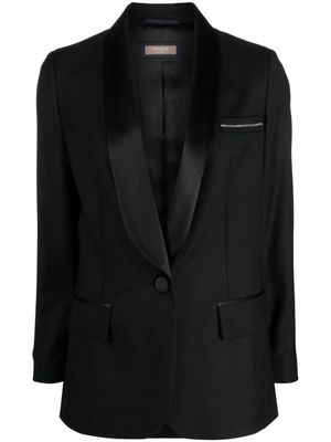 Peserico shawl-lapels single-breasted blazer - Black