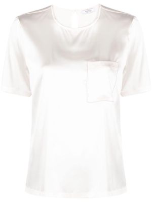 Peserico short-sleeve silk satin T-shirt - Neutrals