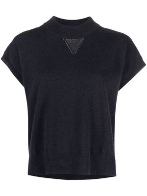Peserico short-sleeved knitted top - Blue