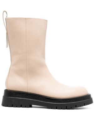 Peserico side-zip leather boots - Neutrals