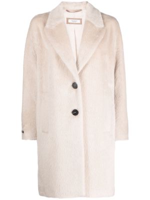 Peserico single-breasted alpaca-blend coat - Neutrals