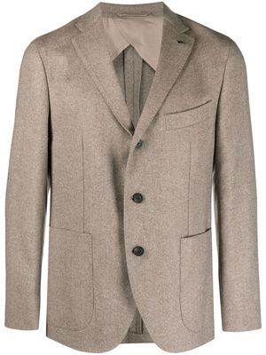 Peserico single-breasted button-up blazer - Brown