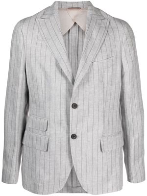 Peserico single-breasted linen blazer - Grey